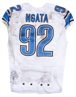 2015 Haloti Ngata Game Used Detroit Lions Road Jersey Used on 11/1/2015 & 12/13/2015 Games (NFL-PSA/DNA)
